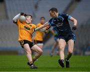 2 April 2016; Liam Boyle, Holy Rosary College Moutbellew, in action against Jack Devery, Gallen CS Ferbane. Masita GAA All Ireland Post Primary Schools Paddy Drummond Cup Final, Gallen CS Ferbane v Holy Rosary College Mountbellew. Croke Park, Dublin. Picture credit: Ray McManus / SPORTSFILE