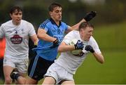 2 April 2016; Brian Byrne, Kildare, in action against Chris Sallier, Dublin. EirGrid Leinster GAA Football U21 Championship Final, Dublin v Kildare. Páirc Táilteann, Navan, Co. Meath. Photo by Sportsfile