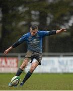 2 April 2016; Elliott Ryan, Leinster Development XV, kicks a penalty. St Mary’s College RFC, Templeville Road.  Picture credit: Cody Glenn / SPORTSFILE