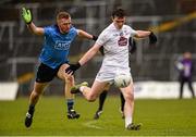 2 April 2016; Con Kavanagh, Kildare, in action against Andrew Foley, Dublin. EirGrid Leinster GAA Football U21 Championship Final, Dublin v Kildare. Páirc Táilteann, Navan, Co. Meath.  Photo by Sportsfile