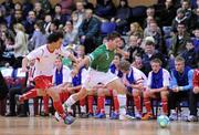 31 March 2010; Mark Langtry, Republic of Ireland, in action against Tresor Egholm, Norway. International Futsal Friendly, Republic of Ireland v Norway, National Basketball Arena, Tallaght, Dublin. Picture credit: Matt Browne / SPORTSFILE