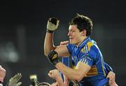 31 March 2010; Tipperary captain Ciaran McDonald celebrates following his side’s victory over Kerry. Cadbury Munster GAA Football Under 21 Championship Final, Kerry v Tipperary, Austin Stack Park, Tralee, Co. Kerry. Picture credit: Stephen McCarthy / SPORTSFILE