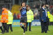 2 April 2010; Leinster's Isa Nacewa applauds supporters after the game. Celtic League, Munster v Leinster, Thomond Park, Limerick. Picture credit: Diarmuid Greene / SPORTSFILE