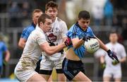 2 April 2016; Brian Howard, Dublin, in action against Luke Flynn, Kildare. EirGrid Leinster GAA Football U21 Championship Final, Dublin v Kildare. Páirc Táilteann, Navan, Co. Meath.  Photo by Sportsfile