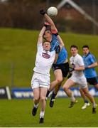 2 April 2016; Brian Howard, Dublin, in action against Barry Kelly, Kildare. EirGrid Leinster GAA Football U21 Championship Final, Dublin v Kildare. Páirc Táilteann, Navan, Co. Meath.  Photo by Sportsfile