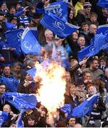 2 April 2016; Leinster supporters during the Guinness PRO12 round 19 clash between Leinster and Munster at the Aviva Stadium, Lansdowne Road, Dublin. Picture credit: Stephen McCarthy / SPORTSFILE