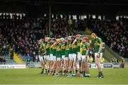 2 April 2016; The Kerry team stand together during the playing of the national anthem before the game. Allianz Hurling League Division 1B Relegation Play-off, Kerry v Laois. Austin Stack Park, Tralee, Co. Kerry.  Picture credit: Diarmuid Greene / SPORTSFILE