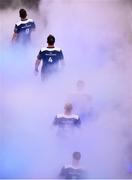 2 April 2016; Leinster players emerge from the smoke to take the pitch ahead of the match. Guinness PRO12 Round 19, Leinster v Munster. Aviva Stadium, Lansdowne Road, Dublin.  Picture credit: Cody Glenn / SPORTSFILE