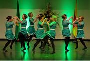 2 April 2016; The Mullingar Shamrocks team of, Mary Jo Geraghty, Geraldine Connolly, Maura Buckley, Shelia Marie Martin, Sarah Murphy, Kim Darby, Aileen Martin and Katie Murphy, representing Westmeath and Leinster, competing in the Rince Foirne competition. All-Ireland Scór Sinsir Championship Finals. INEC, Gleneagle Hotel, Killarney, Co. Kerry. Picture credit: Piaras Ó Mídheach / SPORTSFILE