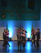 2 April 2016; The Boherbue team of, Christopher O’Flynn, Timothy Murphy, Billy Herlihy, Michael Buckley, Amee McCarthy, Evie Casey, Amanda O’Sullivan, Louise Fitzgerald, representing Cork and Munster, competing in the  Rince Seit competition. All-Ireland Scór Sinsir Championship Finals. INEC, Gleneagle Hotel, Killarney, Co. Kerry. Picture credit: Piaras Ó Mídheach / SPORTSFILE