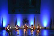 2 April 2016; The Daingean team of, Shauna Mc Garrigle, Cianna Mc Garrigle, Ian O’Connor, Patricia Colgon and Emma Bracken, representing Offaly and Leinster, competing in the Ceol Uirlise competition. All-Ireland Scór Sinsir Championship Finals. INEC, Gleneagle Hotel, Killarney, Co. Kerry. Picture credit: Piaras Ó Mídheach / SPORTSFILE