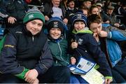 3 April 2016; Cavan supporters, from left, Leo Campbell, age 15, Aidan O'Brien, age 10, Eoin Campbell, age 10, and Conor O'Brien, age 12, from Mountnugent, Co. Cavan, ahead of the match. Allianz Football League, Division 2, Round 7, Cavan v Galway. Kingspan Breffni Park, Cavan. Picture credit: Cody Glenn / SPORTSFILE