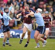 4 April 2010; Tony Og Regan, Galway, in action against Liam Rushe, Dublin. Allianz GAA Hurling National League Division 1 Round 6, Galway v Dublin, Pearse Stadium, Galway. Picture credit: David Maher / SPORTSFILE