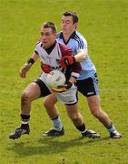 4 April 2010; Darren Quinn, Westmeath, in action against Barry O'Rourke, Dublin. Cadbury Leinster GAA Football Under 21 Championship Final, Dublin v Westmeath, Parnell Park, Dublin. Picture credit: Stephen McCarthy / SPORTSFILE