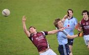 4 April 2010; The ball goes by Sean Murray, Dublin and John Heslin, Westmeath, during the final moments of the game. Cadbury Leinster GAA Football Under 21 Championship Final, Dublin v Westmeath, Parnell Park, Dublin. Picture credit: Daire Brennan / SPORTSFILE