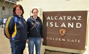 5 April 2010; Clare footballer Louise Henchy, right, with Clare manager Deirdre Murphy on a visit to Alcatraz Island Federal Penitentiary. TG4 Ladies Football All-Star Tour, San Francisco, California, USA. Picture credit: Brendan Moran / SPORTSFILE