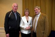 6 April 2010; Minister for Tourism, Culture and Sport Mary Hanafin T.D., with Irish Sports Council members Brian Mullins, left, and Mick Spain on occasion of her first meeting with the Board since the Minister's appointment to the Sport Portfolio. D4 Berkeley Hotel, Ballsbridge, Dublin. Picture credit: Ray McManus / SPORTSFILE