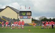 3 April 2016; Cork warm up before the game. Lidl Ladies Football National League Division 1, Galway v Cork. St Jarlath's Stadium, Tuam, Co. Galway. Picture credit: Sam Barnes / SPORTSFILE