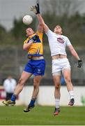 3 April 2016; Tommy Moolick, Kildare, in action against Cathal O'Connor, Clare. Allianz Football League, Division 3, Round 7, Kildare v Clare. St Conleth's Park, Newbridge, Co. Kildare. Picture credit: Stephen McCarthy / SPORTSFILE