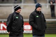 3 April 2016; Kieran McGeeney, Armagh manager, right, and Aidan O'Rourke, assistan manager.  Allianz Football League Division 2 Round 7, Armagh v Derry. Athletic Grounds, Armagh. Picture credit: Oliver McVeigh / SPORTSFILE