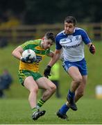 3 April 2016; Ryan McHugh, Donegal, in action against Drew Wylie, Monaghan. Allianz Football League Division 1, Round 7, Monaghan v Donegal. St Mary's Park, Castleblayney, Co. Monaghan. Picture credit: Dáire Brennan / SPORTSFILE