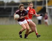 3 April 2016; Patricia Gleeson, Galway, in action against Ciara O'Sullivan, Cork. Lidl Ladies Football National League Division 1, Galway v Cork. St Jarlath's Stadium, Tuam, Co. Galway. Picture credit: Sam Barnes / SPORTSFILE
