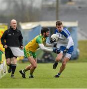 3 April 2016; Fintan Kelly, Monaghan, in action against Odhran Mac Niallais, Donegal. Allianz Football League Division 1, Round 7, Monaghan v Donegal. St Mary's Park, Castleblayney, Co. Monaghan. Philip Fitzpatrick / SPORTSFILE
