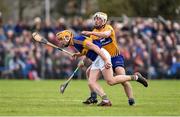 3 April 2016; Ronan Maher, Tipperary, in action against Conor McGrath, Clare. Allianz Hurling League Division 1 Quarter-Final, Clare v Tipperary. Cusack Park, Ennis, Co. Clare. Picture credit: Diarmuid Greene / SPORTSFILE
