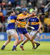 3 April 2016; Bobby Duggan, Clare, in action against Dan McCormack, Tipperary. Allianz Hurling League Division 1 Quarter-Final, Clare v Tipperary. Cusack Park, Ennis, Co. Clare. Picture credit: Diarmuid Greene / SPORTSFILE