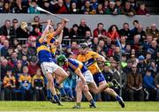 3 April 2016; Dan McCormack, Tipperary, in action against Conor Ryan, Clare. Allianz Hurling League Division 1 Quarter-Final, Clare v Tipperary. Cusack Park, Ennis, Co. Clare. Picture credit: Diarmuid Greene / SPORTSFILE
