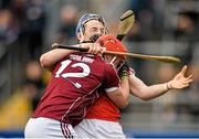 3 April 2016; Conor Whelan, Galway, and Damien Cahalane, Cork, tussle during the match.  Allianz Hurling League, Division 1, Relegation Play-off, Galway v Cork. Pearse Stadium, Galway. Picture credit: Ray Ryan / SPORTSFILE