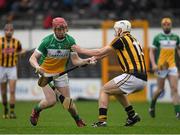 3 April 2016; Conor Doughan, Offaly, in action against Liam Blanchfield, Kilkenny. Allianz Hurling League Division 1, Quarter-Final, Kilkenny v Offaly. Nowlan Park, Kilkenny. Picture credit: Ray McManus / SPORTSFILE