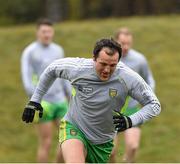 3 April 2016: Michael Murphy warming up for Donegal. Allianz Football League Division 1 Round 7, Monaghan v Donegal. St Mary's Park, Castleblayney, Co. Monaghan. Picture credit: Philip Fitzpatrick / SPORTSFILE
