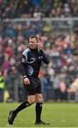 3 April 2016; Referee Rory Hickey. Allianz Football League Division 1 Round 7, Monaghan v Donegal. St Mary's Park, Castleblayney, Co. Monaghan. Picture credit: Philip Fitzpatrick / SPORTSFILE