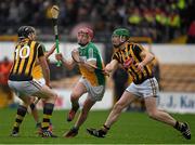 3 April 2016; Conor Doughan, Offaly,  in action against Kieran Joyce, left, and Michael Malone, Kilkenny. Allianz Hurling League Division 1, Quarter-Final, Kilkenny v Offaly. Nowlan Park, Kilkenny. Picture credit: Ray McManus / SPORTSFILE