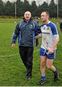 3 April 2016; Monaghan manager Malachy O'Rourke celebrates with Vinny Corey after the game. Allianz Football League Division 1, Round 7, Monaghan v Donegal. St Mary's Park, Castleblayney, Co. Monaghan. Picture credit: Dáire Brennan / SPORTSFILE