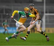 3 April 2016; Cillian Kiely, Offaly, in action against Walter Walsh, Kilkenny. Allianz Hurling League Division 1 Quarter-Final, Kilkenny v Offaly. Nowlan Park, Kilkenny. Picture credit: Ray McManus / SPORTSFILE