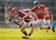3 April 2016; Conor Whelan, Galway in action against Damien Cahalane, Cork.  Allianz Hurling League, Division 1, Relegation Play-off, Galway v Cork. Pearse Stadium, Galway. Picture credit: Ray Ryan / SPORTSFILE