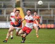 3 April 2016; Rory Grugan, Armagh, in action against Oisin Duffy, Derry. Allianz Football League, Division 2, Round 7, Armagh v Derry. Athletic Grounds, Armagh. Picture credit: Oliver McVeigh / SPORTSFILE