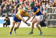 3 April 2016; Aaron Shanagher, Clare, in action against Cathal Barrett, Tipperary, on his way to scoring his side's second goal. Allianz Hurling League Division 1 Quarter-Final, Clare v Tipperary. Cusack Park, Ennis, Co. Clare. Picture credit: Diarmuid Greene / SPORTSFILE