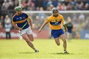 3 April 2016; Cathal O'Connell, Clare, in action against John O'Dwyer, Tipperary. Allianz Hurling League Division 1 Quarter-Final, Clare v Tipperary. Cusack Park, Ennis, Co. Clare. Picture credit: Diarmuid Greene / SPORTSFILE