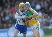 4 April 2010; David Franks, Offaly, and Thomas Ryan, Waterford, collide in the chase for the ball. Allianz GAA Hurling National League Division 1 Round 6, Waterford v Offaly, Walsh Park, Waterford. Picture credit: Brian Lawless / SPORTSFILE