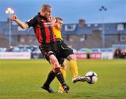 6 April 2010; Glenn Cronin, Bohemians, in action against Paul Byrne, St. Patrick’s Athletic. Airtricity League, Premier Division, Bohemians v St. Patrick’s Athletic, Dalymount Park, Dublin. Picture credit: David Maher / SPORTSFILE