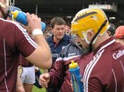 28 March 2010; Galway manager John McIntyre speaks to the team before the game. Allianz GAA Hurling National League, Division 1, Round 5, Kilkenny v Galway, Nowlan Park, Kilkenny. Picture credit: Ray McManus / SPORTSFILE