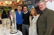 10 April 2010; Leinster rugby player Luke Fitzgerald, left, with Alan Kerins, Emer Costello, Lord Mayor of Dublin and Pat McDonagh, right, Managing Director, Supermacs, at the 'Stars & Cups' event in Supermac's, O'Connell Street, Dublin on Saturday. Some of the biggest sports stars and cups in the country arrived in Supermac's for the fundraising event in aid of Alan Kerins Projects. For further information log on to www.AlanKerins.ie. Photo by Sportsfile