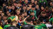 2 April 2016; Supporters of St. Brendan's Killarney in the Hogan Stand celebrate with their players after the game. Masita GAA All Ireland Post Primary Schools Hogan Cup Final, St. Brendan's Killarney  v St. Patrick's Maghera. Croke Park, Dublin.  Picture credit: Ray McManus / SPORTSFILE