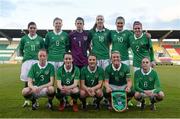 5 April 2016; The Republic of Ireland, back row, from left, Jessica Nolan, Hayley Nolan, Amanda McQuillan, Niamh Nelson, Jessica Gargan and Jamie Finn. Front row, from left, Niamh Prior, Roma McLaughlin, Keeva Keenan, Savannah McCarthy and Evelyn Daly. UEFA Women's U19 Championship Qualifier, Republic of Ireland v Germany, Tallaght Stadium, Tallaght, Co. Dublin. Picture credit: Ramsey Cardy / SPORTSFILE