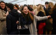 6 April 2016; Racegoers dance in the marquee to Cronin after the racing. Leopardstown, Co. Dublin. Picture credit: David Fitzgerald / SPORTSFILE