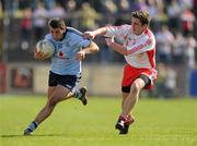 11 April 2010; David Henry, Dublin, in action against Dermot Carlin, Tyrone. Allianz GAA Football National League Division 1 Round 7, Tyrone v Dublin, Healy Park, Omagh, Co. Tyrone. Picture credit: Ray McManus / SPORTSFILE