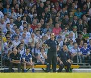 11 April 2010; Monaghan manager Seamus McEnaney watches on during the game. Allianz GAA Football National League Division 1, Round 7, Kerry v Monaghan, Fitzgerald Stadium, Killarney, Co. Kerry. Picture credit: Stephen McCarthy / SPORTSFILE